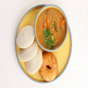 Plate Idly + Single Wada [sambar]