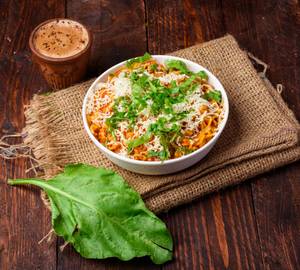 Coriander Cheese Maggi + Hot Coffee