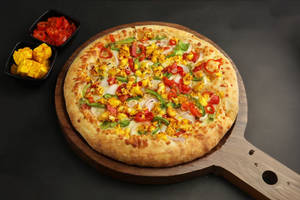 Cheese onion & corn pizza