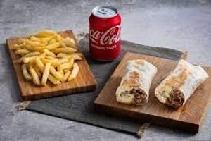 Fries veg wrap coke