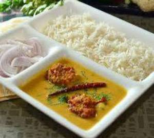 Kadhi + Chawal + 2 Tawa Roti + salad