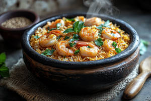 Special Spicy Prawns Pulaoecial Spicy Prawns Pulao