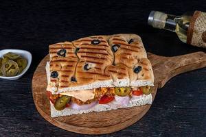 Cheesy Grilled Shawarma Focaccia - High Protein