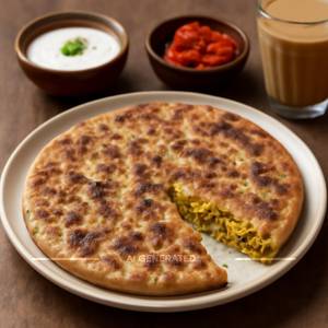 Aloo Paneer Garlic Paratha