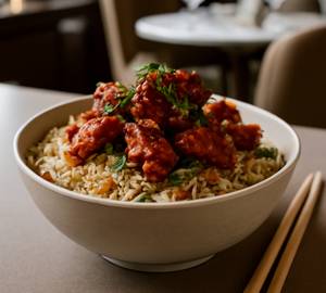 Fried Rice With Classic Chilli Chicken