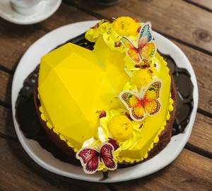 Sweet Rasmalai Heart Shape Butterfly Pinata Cake