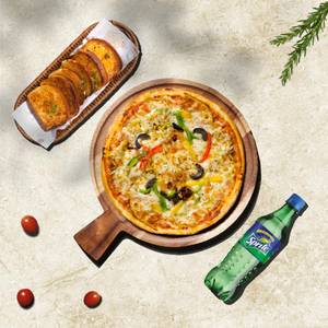 Lebanese Chicken Pizza + Sprite + Garlic Bread