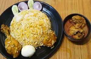 Chicken Biryani With  Chicken Kasa( 3 Piece) Combo