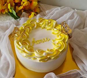 Eggless Vanilla Butterfly Sunshine Cake (500 Grams)