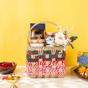Rakhi Upcycled Woven Pink Basket