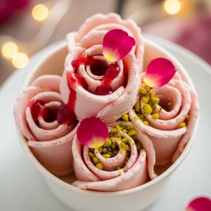 Romantic Rose Roll Ice Cream