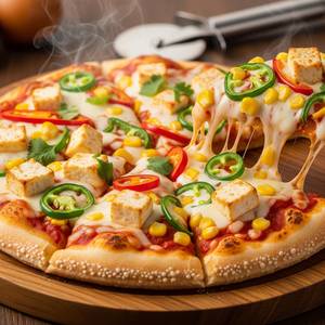 Chilli Corn Paneer Cheese Pizza