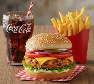 Combo (Classic Veg Burger + French Fries + Coke)
