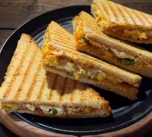 Grilled corn and cheese sandwich