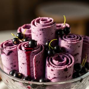 Blackcurrant Roll Ice Cream