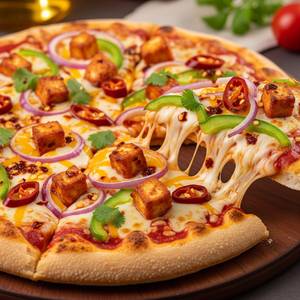 Schezwan Paneer Cheese Pizza