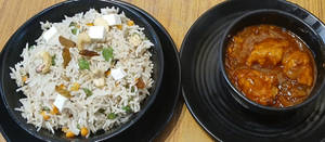 Veg Fried Rice+ Chilli Chicken
