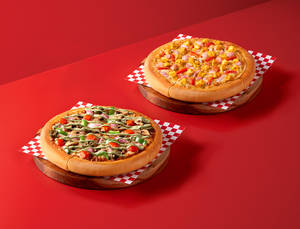 1 Ultimate Tandoori Veggie PER Pizza + 1 Mazedaar Makhni Paneer PER