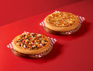 1 Chicken Pepperoni PER Pizza +1 Nawabi Murgh Makhni PER