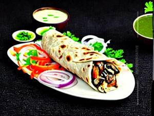 Mushroom Shawarma Roll