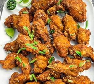 Fried chicken wings spicy