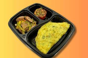 Omelette + Sausage + Grilled Tomato