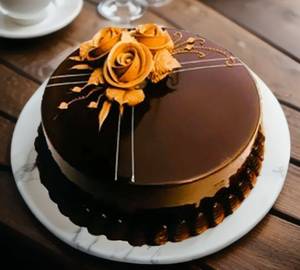 Eggless truffles chocolate fresh cream cake [500 grams]