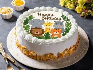Birthday Jungle Joy Pineapple Cake (500 gm)