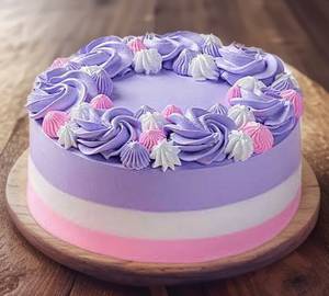 Eggless blueberry fresh cream cake  [500 grams]