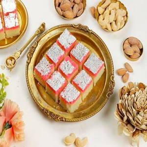 Pink Coconut Burfi