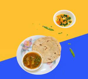 Aloo Ki Sabji ( Gravy) With 2 Tawa Roti