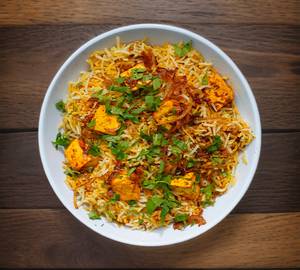 Paneer tikka handi biryani