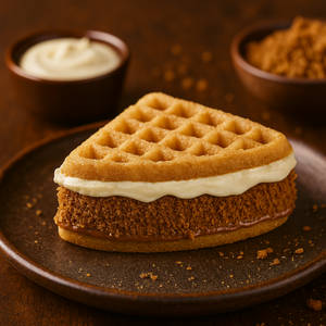 Biscoff Cheesecake Waffle Sandwich