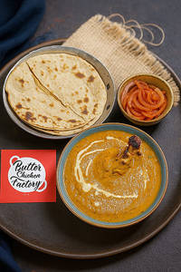 Meal For One (butter Chicken With 1 Pc Bone + 2 Tandoori Roti)