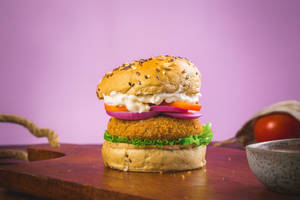 Trippy Cheesy Aloo Burger