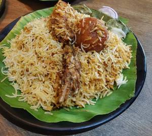 Mutton biryani with egg