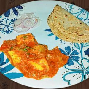 Kadai Paneer (Half) with 4 Tawa Roti