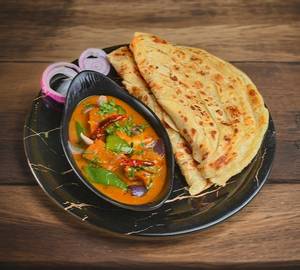2 Pcs Paratha With Kadai Paneer [Half]