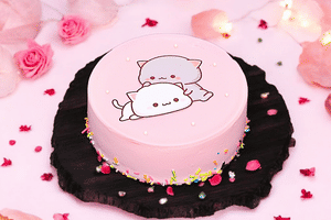 Valentine Cute Teddy Chocolate Cake [Mini, 200 G]