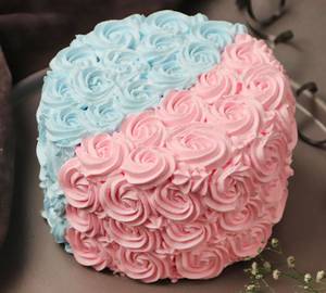 Double Flavour Strawberry And eggless Blueberry Cake 450 Gm
