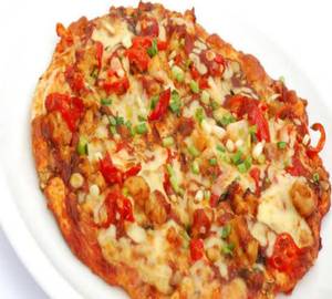Spicy chicken pizza