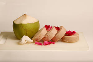 Rose Tender Coconut Kulfi Roll