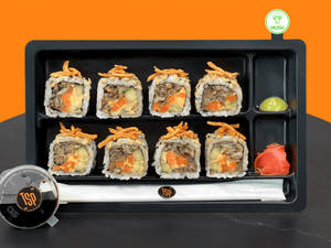 Honey Glazed Mushroom Thecha Sushi