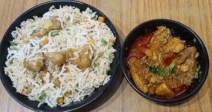 Chicken Fried Rice With Chicken Kasa Combo.