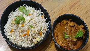 Egg Fried Rice With Chicken Kasa Combo