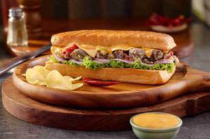 Alfredo Mushroom Panini Sandwich