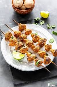 Mushroom achari tikka
