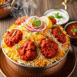 Chicken 65 biryani