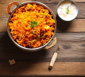 Dam biriyani with gravy