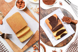 Almond Cake Combo - Marble + Almond (300g)